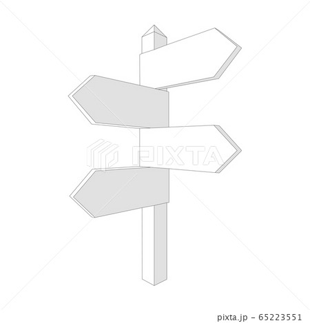 Vector blank direction signpost sign arrow icon Vector blank direction signpost sign arrow icon 65223551