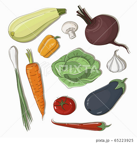 Mixed Vegetable - Vegetable Isolated Set 65223925