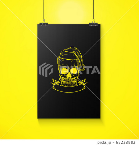 Hand drawn angry skull of Santa Claus Hand drawn angry skull of Santa Claus 65223982