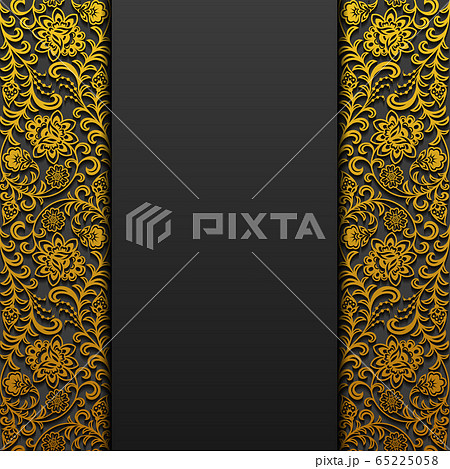 Background with vintage floral ornament. Vector illustration. Background with vintage floral ornament. Vector illustration. 65225058