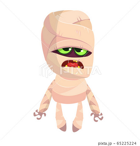 Cartoon funny mummy. Vector illustration of mummy 65225224