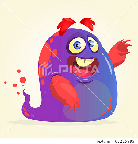 Funny cartoon monster. Vector illustration Funny cartoon monster. Vector illustration 65225595