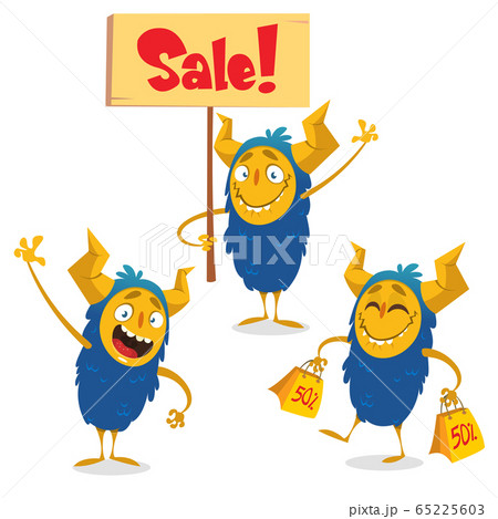 Happy Halloween cartoon monsters set Happy Halloween cartoon monsters set 65225603