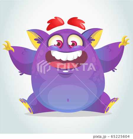 Happy cartoon monster. Halloween vector Happy cartoon monster. Halloween vector 65225604