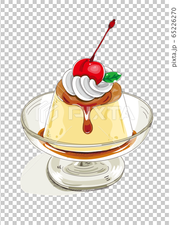 ミリペンとマーカーで描いたようなプリン 65226270