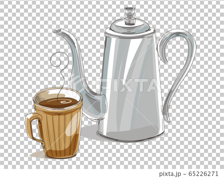 Coffee as drawn with a millipen and a marker 65226271