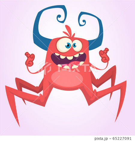 Funny cartoon monster. Vector illustration Funny cartoon monster. Vector illustration 65227091