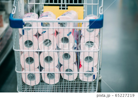 Trolley with collected toilet paper Trolley with collected toilet paper 65227219