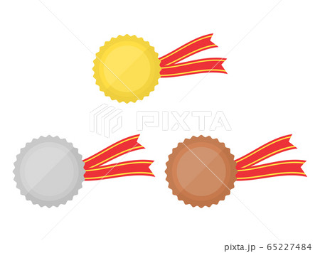 リボン付きメダルのイラスト 65227484
