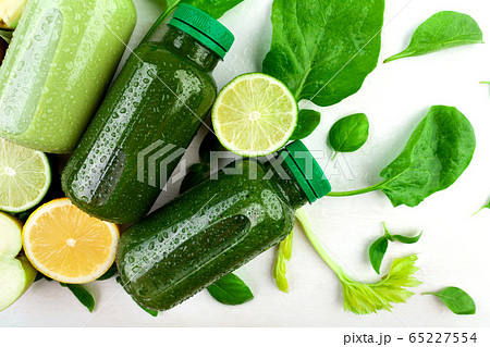 A creative composition of few bottles filled with A creative composition of few bottles filled with 65227554