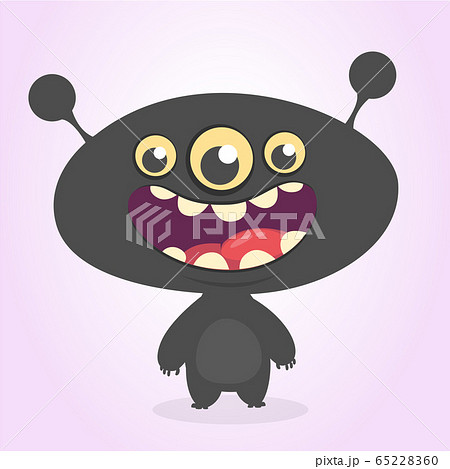 Funny cartoon monster. Vector illustration - Stock Illustration [65228360]  - PIXTA