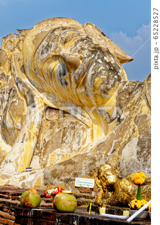 Reclining Buddha at Wat Lokayasutharam Temple in Reclining Buddha at Wat Lokayasutharam Temple in 65228527