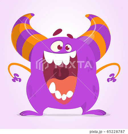 Funny cartoon monster. Vector illustration 65228787