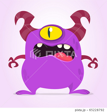 Funny cartoon monster. Vector illustration Funny cartoon monster. Vector illustration 65228792