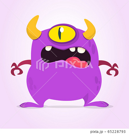 Funny cartoon monster. Vector illustration 65228793