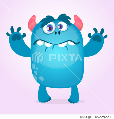 Funny cartoon monster. Vector illustration Funny cartoon monster. Vector illustration 65229221