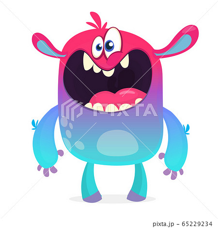 Funny cartoon monster. Vector illustration  65229234