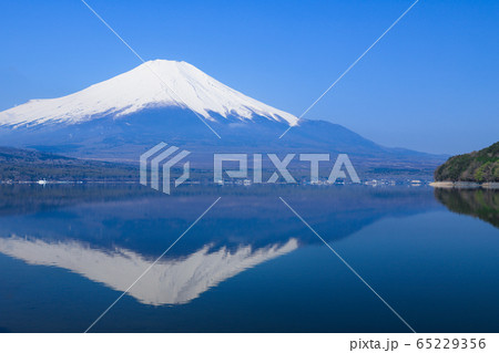 逆さ富士　山中湖 65229356