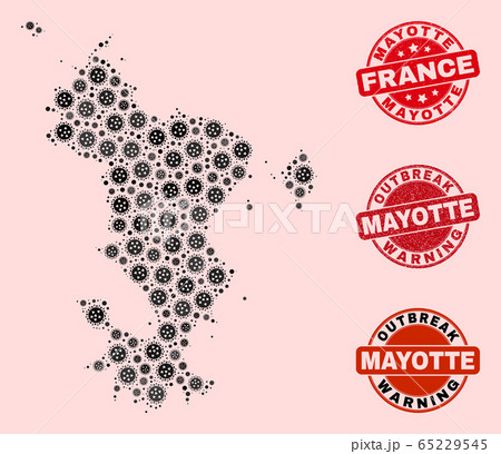 Outbreak Composition of Mosaic Mayotte Islands Map and Grunge Seal Stamps Outbreak Composition of Mosaic Mayotte Islands Map and Grunge Seal Stamps 65229545