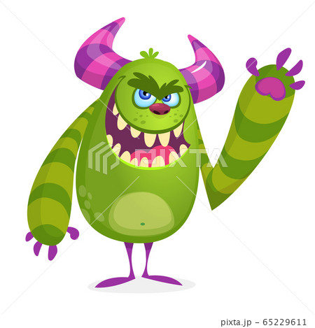 Funny cartoon monster. Vector illustration Funny cartoon monster. Vector illustration 65229611