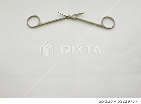 A doctor scissors on isolated background 65229757