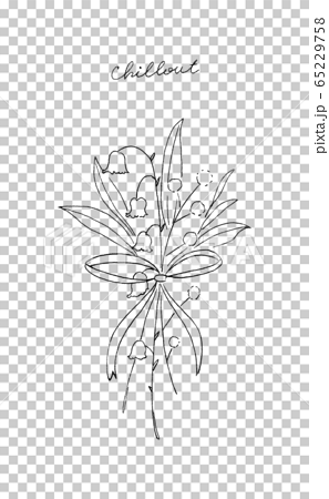 スズランの花束 モノクロ Chilloutのイラスト素材