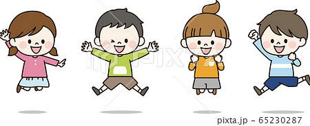 ジャンプする子ども 65230287
