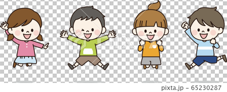 ジャンプする子ども 65230287