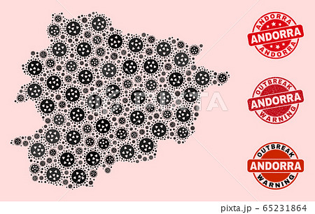 Outbreak Composition of Mosaic Andorra Map and Scratched Seals Outbreak Composition of Mosaic Andorra Map and Scratched Seals 65231864