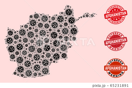 Covid Lockdown Collage of Mosaic Afghanistan Map and Grunge Seals Covid Lockdown Collage of Mosaic Afghanistan Map and Grunge Seals 65231891