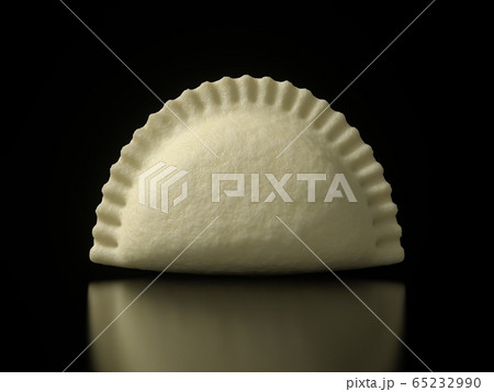 dumpling on black background. 3D illustration dumpling on black background. 3D illustration 65232990