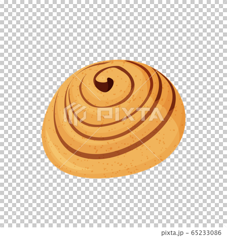Tasty cinnamon bun vector illustration. Isolated on white background. Tasty cinnamon bun vector illustration. Isolated on white background. 65233086