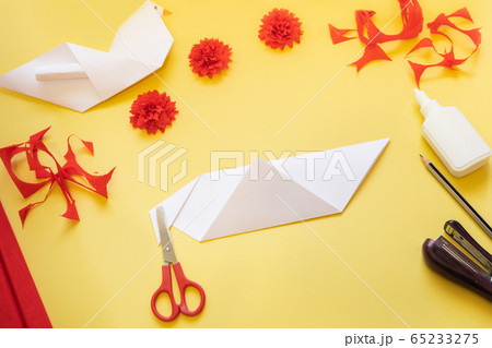 DIY instructions. How to make card with carnation 65233275