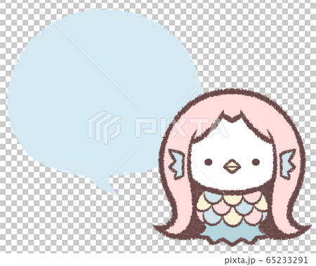 アマビエピンク吹き出し 65233291