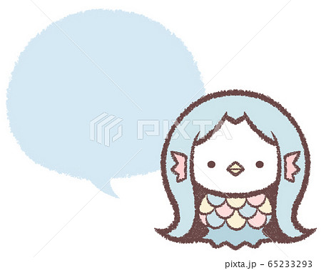 アマビエ水色吹き出し アマビエ水色吹き出し 65233293