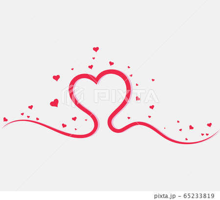 Love heart vector image logoのイラスト素材 [65233819] - PIXTA