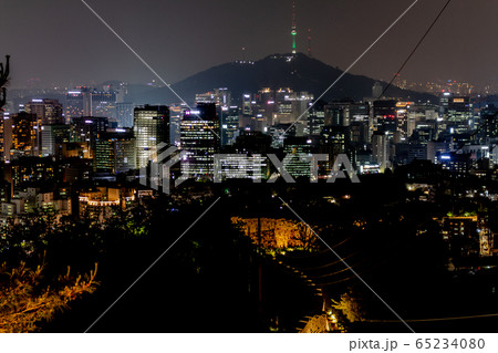 仁王山 夜景 夜 65234080