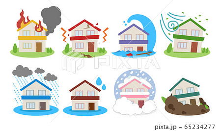 災害 被災 アイコンセット 65234277