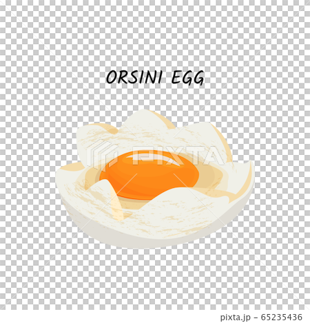 Orsini egg vector meal illustration. Isolated on white background. 65235436