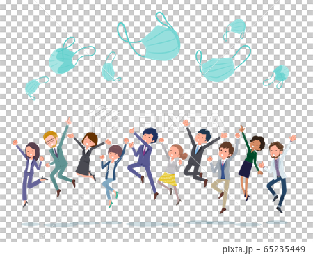 About covid19_A world free from masks White Back 65235449