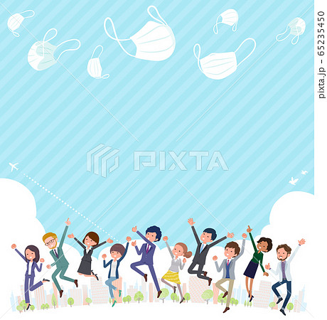 About covid19_A world free from masks sky 65235450