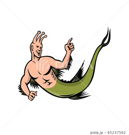Sea Monkey Pointing Mascot 65237562