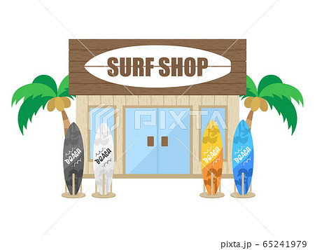 サーフショップのイラスト サーフショップのイラスト 65241979