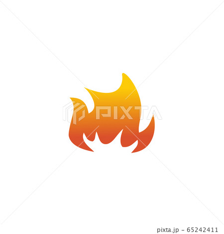 Fire flame icon logo design vector template 65242411