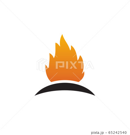 Fire flame icon logo design vector template 65242540