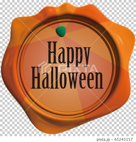 Vector illustration Jack O'Lantern sealing wax Halloween pumpkin background transparent Vector illustration Jack O'Lantern sealing wax Halloween pumpkin background transparent 65243157