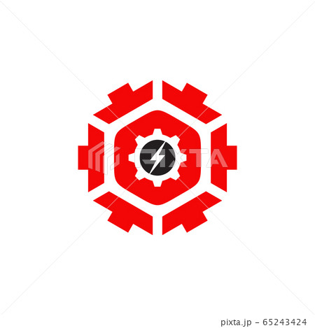 Gear icon logo design for industrial company Gear icon logo design for industrial company 65243424