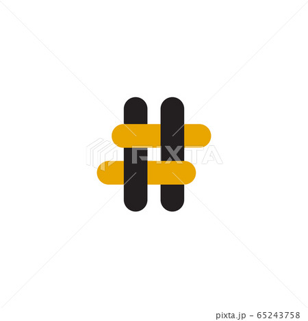 Hash tag logo design vector template Hash tag logo design vector template 65243758