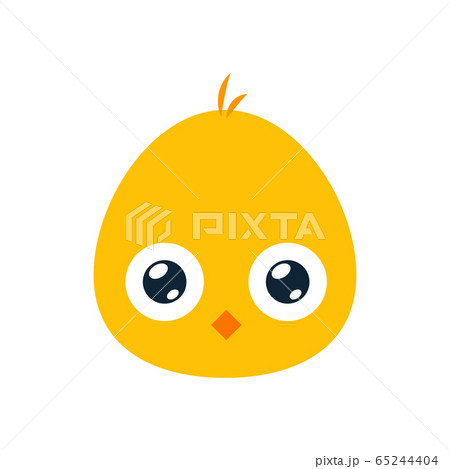 an abstract cute yellow chicken. Isolated Vector 65244404
