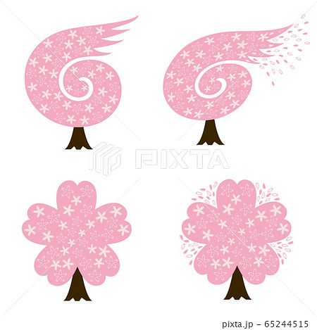 桜の木の図案1のイラスト素材